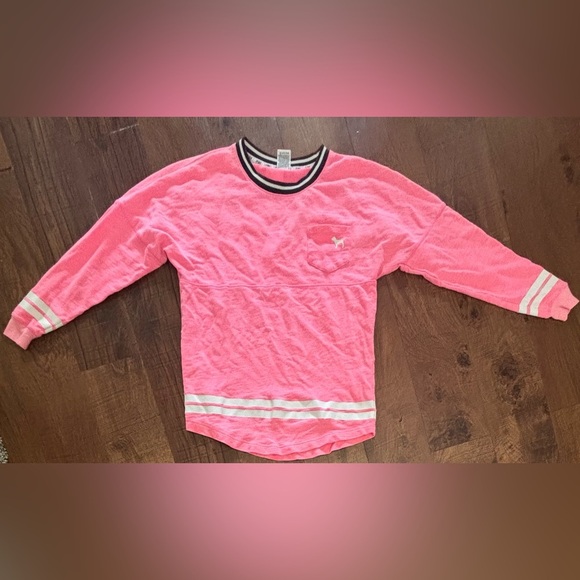 PINK Victoria’s Secret varsity oversized pullover 
Size XS/extra small - Picture 2 of 8